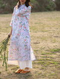 아늑한 꽃 치파오 드레스