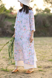 아늑한 꽃 치파오 드레스