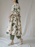 고유한 잎 치파오 드레스